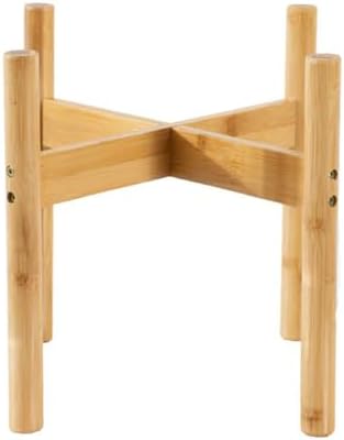 Soporte de bambú para maceta